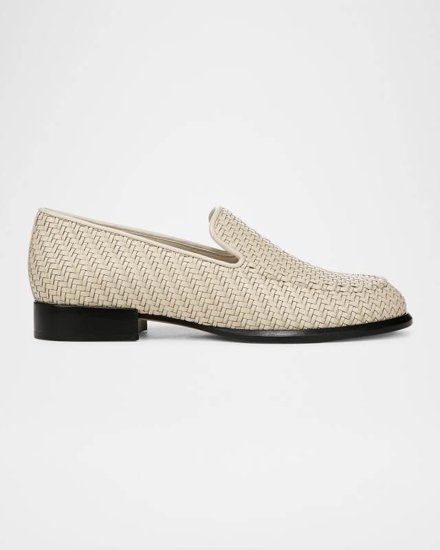 Naomi Woven Leather Loafers